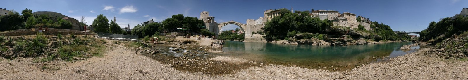 Mostar Eski Köprü panoraması, Bosna Hersek