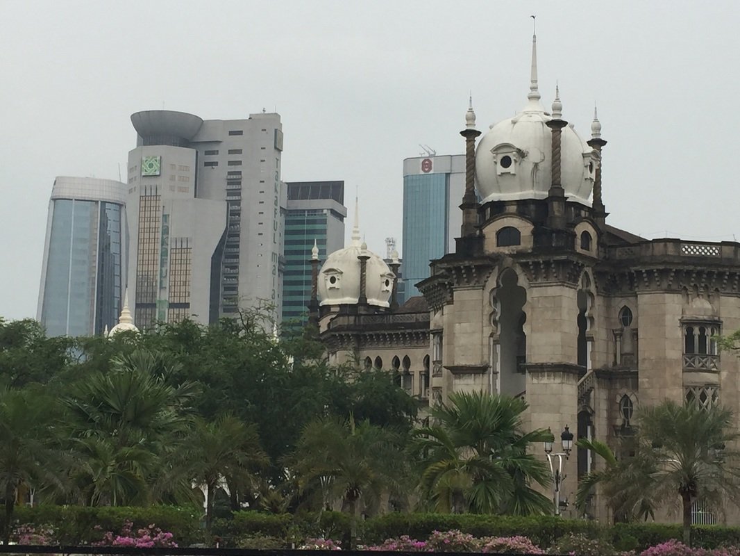 Kuala Lumpur tarihi bina ve şehir silüeti